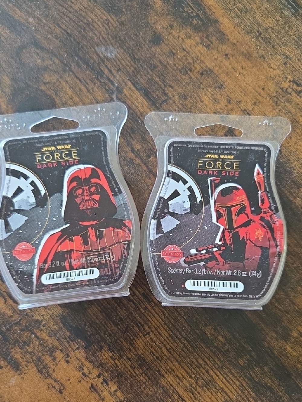 Scentsy Dark Side Star Wars Wax Melt Bars - Red, Black